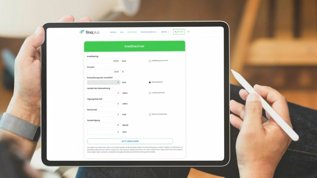 Österreichischer Online-Kreditrechner von finaplus